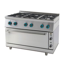 Φλόγιστρο FC6GFELS7 Σειρά 70 120x75x85cm 50kW Αερίου 6 Καυστήρων σε Φούρνο Ηλεκτρικό SERGAS