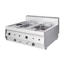 Φριτέζα FL-102 Σειρά 700 80x70x30(46)cm 14kW 8+8lt Αερίου Επιτραπέζια NORTH