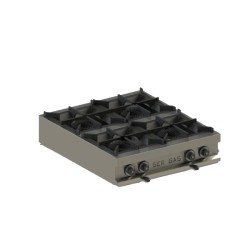 Φλόγιστρο FL48 76.5x87.5x20.5cm 40kW Αερίου 4 Καυστήρων Επιτραπέζιο SERGAS