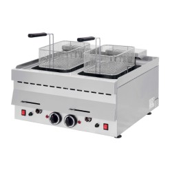 Φριτέζα FL-62 Σειρά 600 60x60x30cm 12kW 10+10lt Ηλεκτρική με Αυτόματη Άνοδο-Κάθοδο Επιτραπέζια NORTH