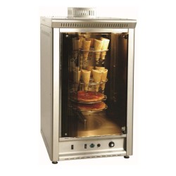 Φούρνος FP 57x58x104cm 8kW Αερίου Κυκλοθερμικός με 24 Περιστρεφόμενες Θέσεις για Πίτσα Χωνάκι ή 7 Πίτσες 30cm SERGAS