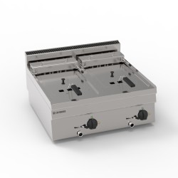 Φριτέζα FR70E/0 Tecno65 70x65x28cm 12kW 400V 3N Ηλεκτρική 8+8lt με Ανακλινόμενες Αντιστάσεις Εντός Κάδου Επιτραπέζια TECNOINOX