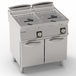 Φριτέζα FR83FE7 Tecno74 80x70x90cm 24kW 380-415V 3N Ηλεκτρική 13+13lt με Περιστροφικές Αντιστάσεις σε Κλειστό Ντουλάπι TECNOINOX