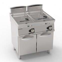Φριτέζα FR87FG7T Tecno74 80x70x90cm 33kW Aερίου 17+17lt με Εσωτερικούς Εναλλάκτες Θερμότητας σε Κλειστό Ντουλάπι TECNOINOX
