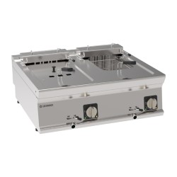 Φριτέζα FR8E7 Tecno74 80x70x28cm 12kW 380-415V 3N Ηλεκτρική 8+8lt με Ανακλινόμενες Αντιστάσεις Επιτραπέζια TECNOINOX