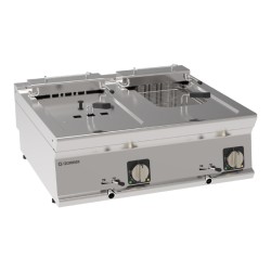 Φριτέζα FR8ES7 Tecno74 80x70x28cm 15kW 380-415V 3N Ηλεκτρική 8+8lt με Ανακλινόμενες Αντιστάσεις Επιτραπέζια TECNOINOX