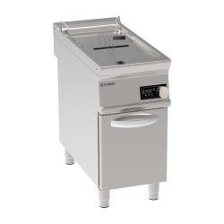 Φριτέζα FRD41FE9 Tecno90 40x90x90cm 20kW 400 3N Ηλεκτρική με Περιστροφικές Αντιστάσεις, Ηλεκτρονικό Έλεγχο & 1 Κάδο 21lt σε Κλειστό Ντουλάπι TECNOINOX