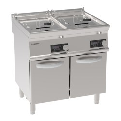Φριτέζα FRD83FE7 Tecno74 80x70x90cm 24kW 380-415V 3N Ηλεκτρική 13+13lt Περιστροφικές Αντιστάσεις & Ηλεκτρονικό Έλεγχο σε Κλειστό Ντουλάπι TECNOINOX