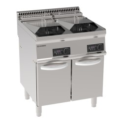 Φριτέζα FRSD70E7 Tecno70 70x70x85cm 21.6kW 400V 3N Ηλεκτρική 14+14lt με Ηλεκτρονικό Έλεγχο & Ανακλινόμενες Αντιστάσεις σε Κλειστό Ντουλάπι TECNOINOX