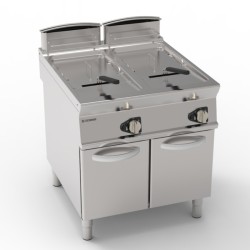 Φριτέζα FRV81FG9T Tecno90 80x90x90cm 38,8kW Αερίου με 2 Κάδους V 21+21lt σε Κλειστό Ντουλάπι TECNOINOX