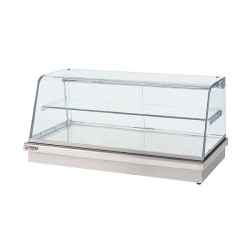 Θερμαινόμενη Βιτρίνα F-STAR 120 120x51x48.5cm 2kW με Κυρτό Κρύσταλλο & Συρόμενες Πόρτες Επιτραπέζια NORTH