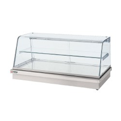 Θερμαινόμενη Βιτρίνα F-STAR 80 80x51x48.5cm 1.3kW με Κυρτό Κρύσταλλο & Συρόμενες Πόρτες Επιτραπέζια NORTH