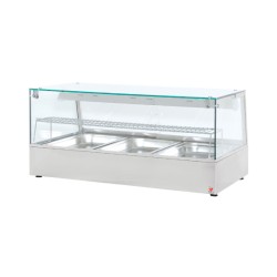 Θερμαινόμενη Βιτρίνα F-STARW3 110x60.5x51.5cm 2.8kW Αέρος με Συρτάρι Υγρασίας & 3xGN1/1 Επιτραπέζια NORTH