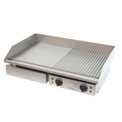 Πλατό FT-822 73x50x23cm 4.4kW 220-240V Ηλεκτρικό 1/2 Ραβδωτό 2 Ζωνών Επιτραπέζιο OLYMPIA