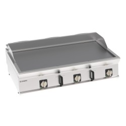 Πλατό FT12E7B Tecno74 120x70x28cm 11,7kW 380-415V 3N Ηλεκτρικό 3 Ζωνών Λείο Brushed Χρωμίου Επιτραπέζιο TECNOINOX