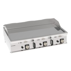 Πλατό FTC12G7 Tecno74 120x70x28cm 21.6kW Αερίου 3 Ζωνών Λείο Χρωμίου Επιτραπέζιο TECNOINOX