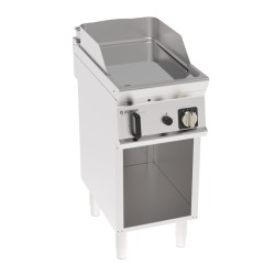 Πλατό FTC4FG7 Tecno74 40x70x90cm 7kW Αερίου 1 Ζώνης Λείο Χρωμίου σε Ανοιχτό Ντουλάπι TECNOINOX