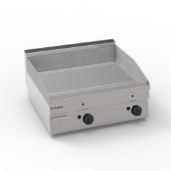 Πλατό FTC70G/0 Tecno65 70x65x28cm 8kW Αερίου 2 Ζωνών Λείο Χρωμίου Επιτραπέζιο TECNOINOX