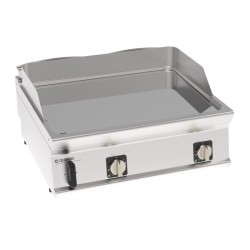 Πλατό FTC8E7 Tecno74 80x70x28cm 7,8kW 380-415V 3N Ηλεκτρικό 2 Ζωνών Λείο Χρωμίου Επιτραπέζιο TECNOINOX