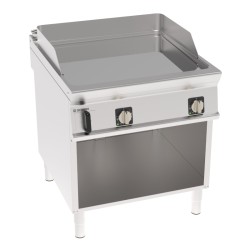 Πλατό FTC8FE9 Tecno90 80x90x90cm 12kW 380-415V 3N Ηλεκτρικό 2 Ζωνών Λείο Χρωμίου σε Ανοιχτό Ντουλάπι TECNOINOX