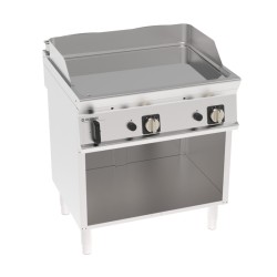 Πλατό FTC8FG7 Tecno74 80x70x90cm 14kW Αερίου 2 Ζωνών Λείο Χρωμίου σε Ανοιχτό Ντουλάπι TECNOINOX