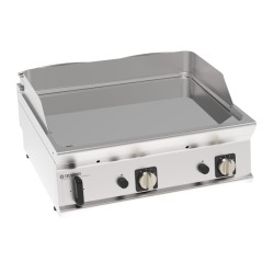 Πλατό FTC8G7 Tecno74 80x70x28cm 14kW Αερίου 2 Ζωνών Λείο Χρωμίου Επιτραπέζιο TECNOINOX