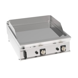Πλατό FTC8G9 Tecno90 80x90x28cm 16kW Αερίου 2 Ζωνών Λείο Χρωμίου Επιτραπέζιο TECNOINOX