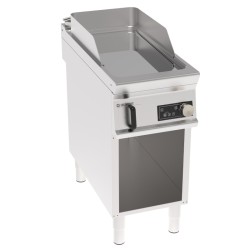 Πλατό FTCD4FE9 Tecno90 40x90x90cm 6kW 380-415V 3N Ηλεκτρικό 1 Ζώνης Λείο Χρωμίου με Ηλεκτρονικό Έλεγχο σε Ανοιχτό Ντουλάπι TECNOINOX