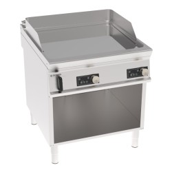 Πλατό FTCD8FE9 Tecno90 80x90x90cm 12kW 380-415V 3N Ηλεκτρικό 2 Ζωνών Λείο Χρωμίου με Ηλεκτρονικό Έλεγχο σε Ανοιχτό Ντουλάπι TECNOINOX