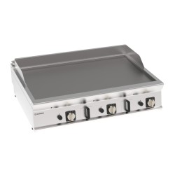 Πλατό FTL12G9 Tecno90 120x90x28cm 24kW Αερίου Λείο 3 Ζωνών Επιτραπέζιο TECNOINOX
