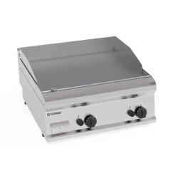 Πλατό FTL70G7/B Tecno70 70x70x28cm 14kW Αερίου 2 Ζωνών Λείο Χρωμίου Brushed Επιτραπέζιο TECNOINOX