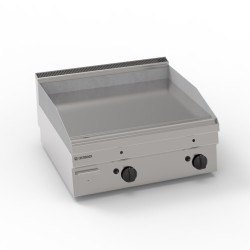 Πλατό FTL70G/0 Tecno65 70x65x28cm 8kW Αερίου 2 Ζωνών Λείο Επιτραπέζιο TECNOINOX