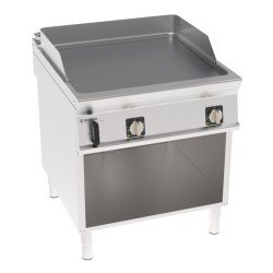 Πλατό FTL8BFE9 Tecno90 80x90x90cm 12kW 380-415V 3N Ηλεκτρικό 2 Ζωνών Λείο Χρωμίου Brushed σε Ανοιχτό Ντουλάπι TECNOINOX