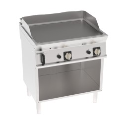 Πλατό FTL8FG7 Tecno74 80x70x90cm 14kW Αερίου 2 Ζωνών Λείο σε Ανοιχτό Ντουλάπι TECNOINOX