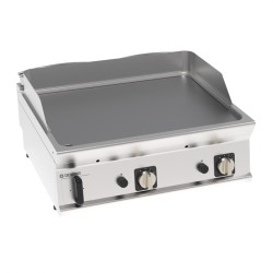 Πλατό FTL8G7/B Tecno74 80x70x28cm 14kW Αερίου Επιτραπέζιο Λείο Brushed Χρωμίου με 2 Ζώνες TECNOINOX