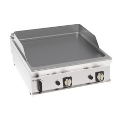 Πλατό FTL8G9/B Tecno90 80x90x28cm 16kW Αερίου 2 Ζωνών Λείο Χρωμίου Brushed Επιτραπέζιο TECNOINOX