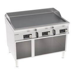 Πλατό FTLD12BFE9 Tecno90 120x90x90cm 18kW 380-415V 3N Ηλεκτρικό 3 Ζωνών Λείο Χρωμίου Brushed σε Ανοιχτό Ντουλάπι TECNOINOX