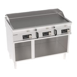 Πλατό FTLD12FE7 Tecno74 120x70x90cm 11,7kW 380-415V 3N Ηλεκτρικό 3 Ζωνών Λείο με Ηλεκτρονικό Έλεγχο σε Ανοιχτό Ντουλάπι TECNOINOX