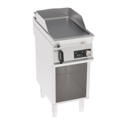 Πλατό FTLD4FE7 Tecno74 40x70x90cm 3,9kW 380-415V 3N Ηλεκτρικό 1 Ζώνης Λείο Brushed Χρωμίου με Ηλεκτρονικό Έλεγχο σε Ανοιχτό Ντουλάπι TECNOINOX