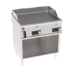 Πλατό FTLD8FE7 Tecno74 80x70x90cm 7,8kW 380-415V 3N Ηλεκτρικό 2 Ζωνών Λείο με Ηλεκτρονικό Έλεγχο σε Ανοιχτό Ντουλάπι TECNOINOX