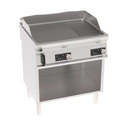 Πλατό FTLD8FE7 Tecno74 80x70x90cm 7,8kW 380-415V 3N Ηλεκτρικό 2 Ζωνών 1/3 Ραβδωτό με Ηλεκτρονικό Έλεγχο σε Ανοιχτό Ντουλάπι TECNOINOX