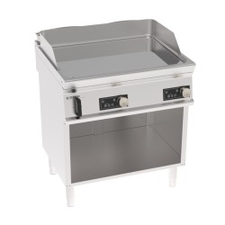 Πλατό FTLD8FE7 Tecno74 80x70x90cm 7,8kW 380-415V 3N Ηλεκτρικό 2 Ζωνών Λείο Χρωμίου με Ηλεκτρονικό Έλεγχο σε Ανοιχτό Ντουλάπι TECNOINOX