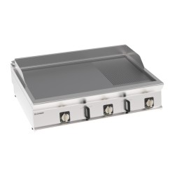 Πλατό FTR12E9B Tecno90 120x90x28cm 18kW 380-415V 3N Ηλεκτρικό 3 Ζωνών 1/3 Ραβδωτό Χρωμίου Brushed Επιτραπέζιο TECNOINOX