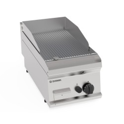 Πλατό FTR35G7/B Tecno70 35x70x28cm 7kW Αερίου 1 Ζώνης Ραβδωτό Χρωμίου Brushed Επιτραπέζιο TECNOINOX