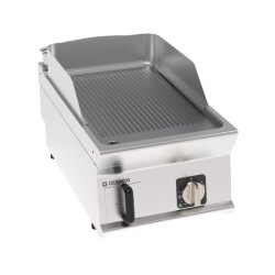 Πλατό FTR4BE7 Tecno74 40x70x28cm 3,9kW 380-415V 3N Ηλεκτρικό 1 Ζώνης Ραβδωτό Brushed Χρωμίου Επιτραπέζιο TECNOINOX