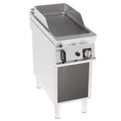 Πλατό FTR4FG9 Tecno90 40x90x90cm 8kW Αερίου 1 Ζώνης Ραβδωτό σε Ανοιχτό Ντουλάπι TECNOINOX
