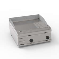 Πλατό FTR70E7 Tecno70 70x70x28cm 7.8kW 380-415V 3N Ηλεκτρικό 2 Ζωνών 1/3 Ραβδωτό Επιτραπέζιο TECNOINOX