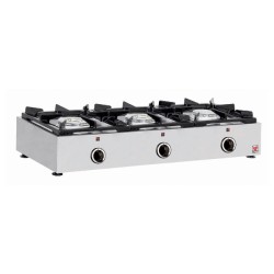 Φλόγιστρο GAS-E23 93x36.5x16cm 19.5kW Αερίου με 3 Καυστήρες Διπλής Καύσης Επιτραπέζιο NORTH