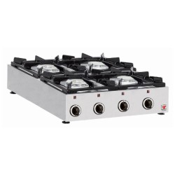 Φλόγιστρο GAS-E24 62.5x70x16cm 24kW Αερίου με 4 Καυστήρες Διπλής Καύσης Επιτραπέζιο NORTH