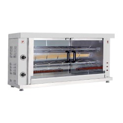 Κοτοπουλιέρα GAS-K2 132x46x68cm 6kW Αερίου με 2 Σούβλες 103cm για 8-10 Κοτόπουλα με Κεραμικό Καυστήρα NORTH